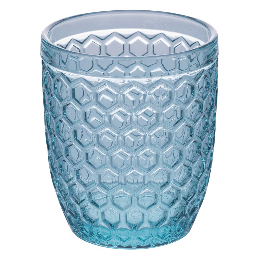 Villa d Este Home Tivoli Set 6 bicchieri acqua 320 ml in vetro colorato Geometrie Ocean