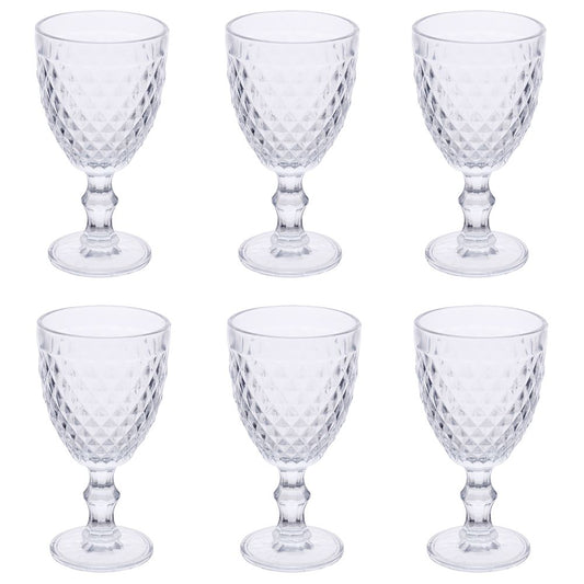 Villa d Este Home Tivoli Set 6 calici vino 340 ml in vetro, Madame