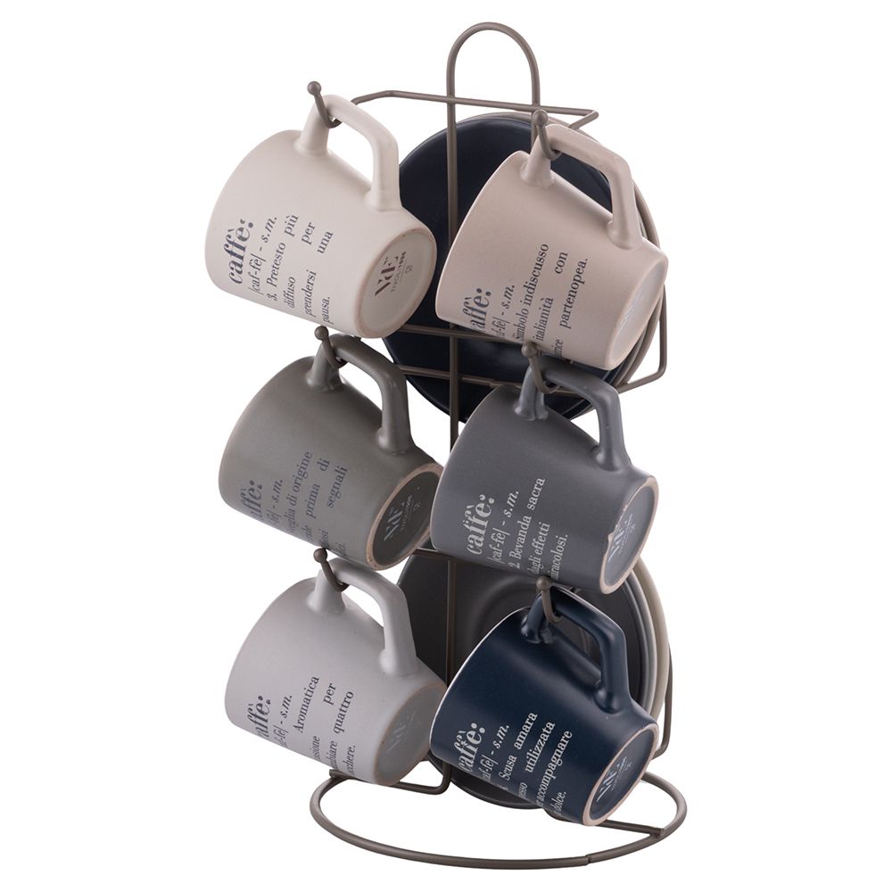 Villa d Este Home Tivoli Set 6 tazzine caffè 100 ml con stand Victionary