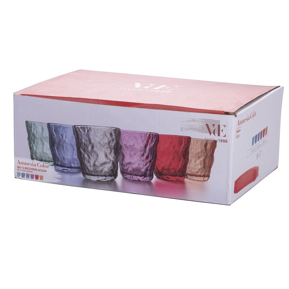 Villa d Este Home Tivoli Set 6 bicchieri acqua 275 ml Amnesia Color