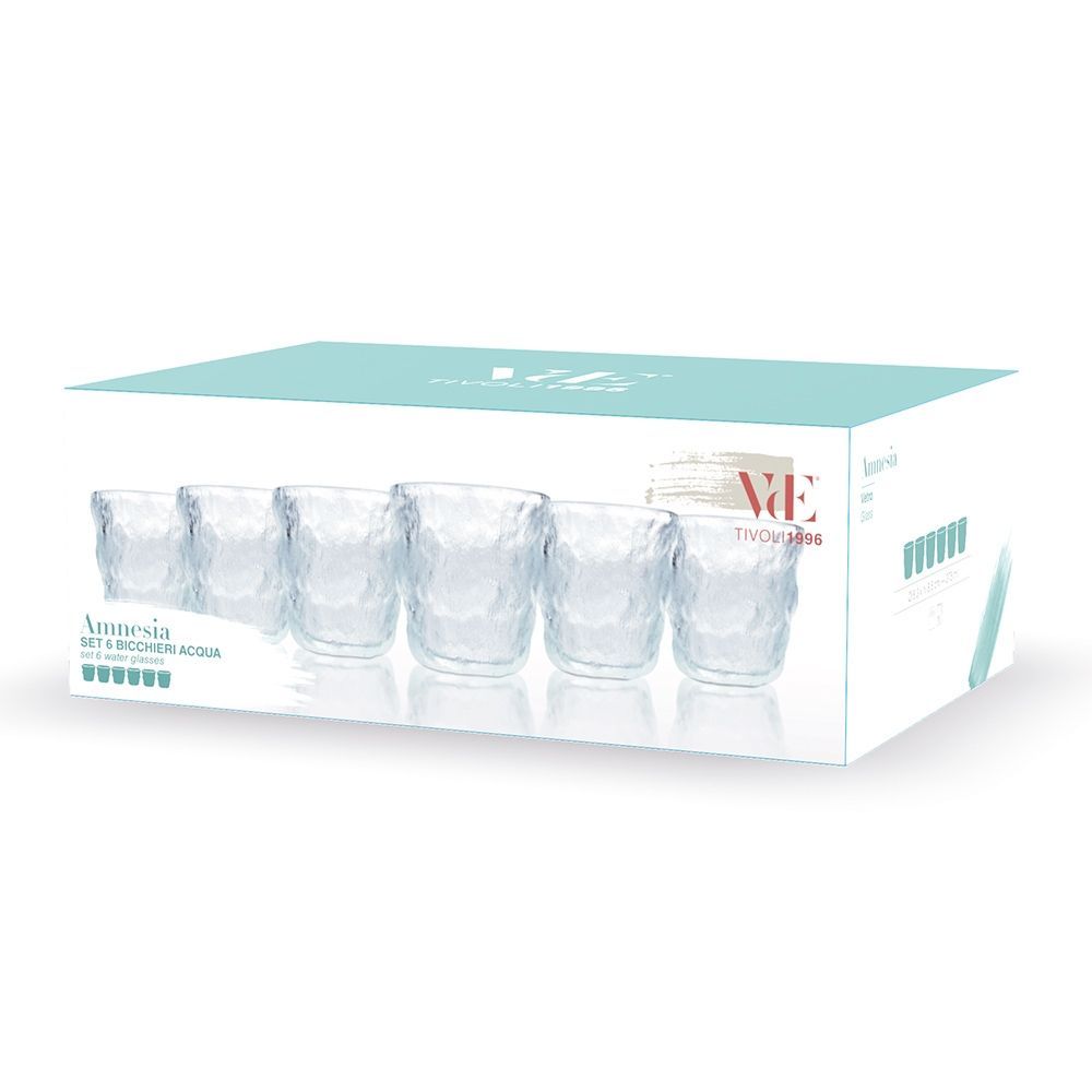 Set 6 bicchieri acqua 275 ml, Amnesia Villa d Este Home Tivoli