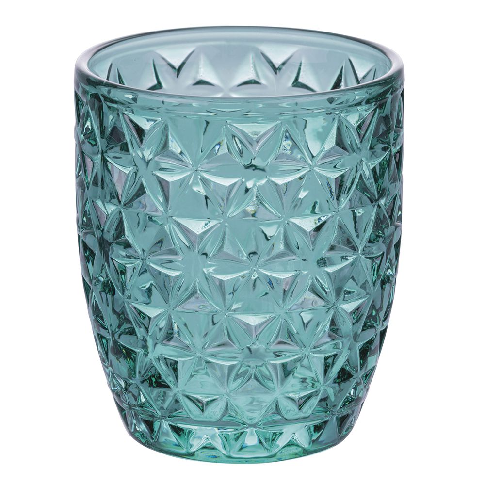 Villa d Este Home Tivoli Set 6 bicchieri acqua 320 ml in vetro colorato Geometrie Ocean