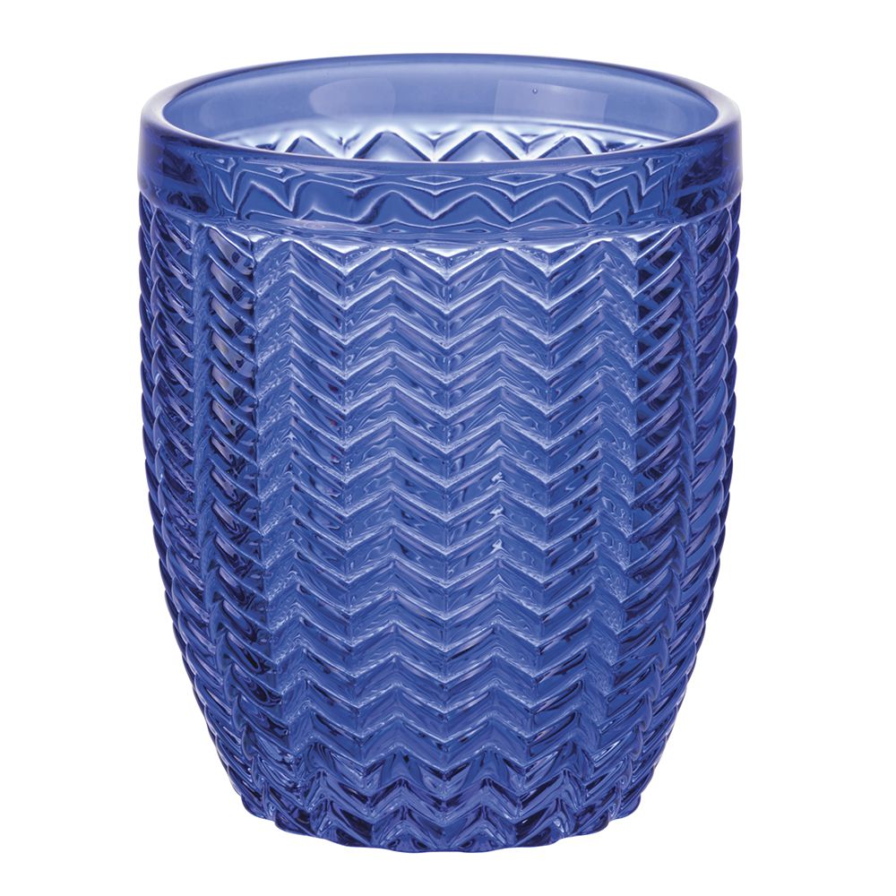 Villa d Este Home Tivoli Set 6 bicchieri acqua 320 ml in vetro colorato Geometrie Ocean