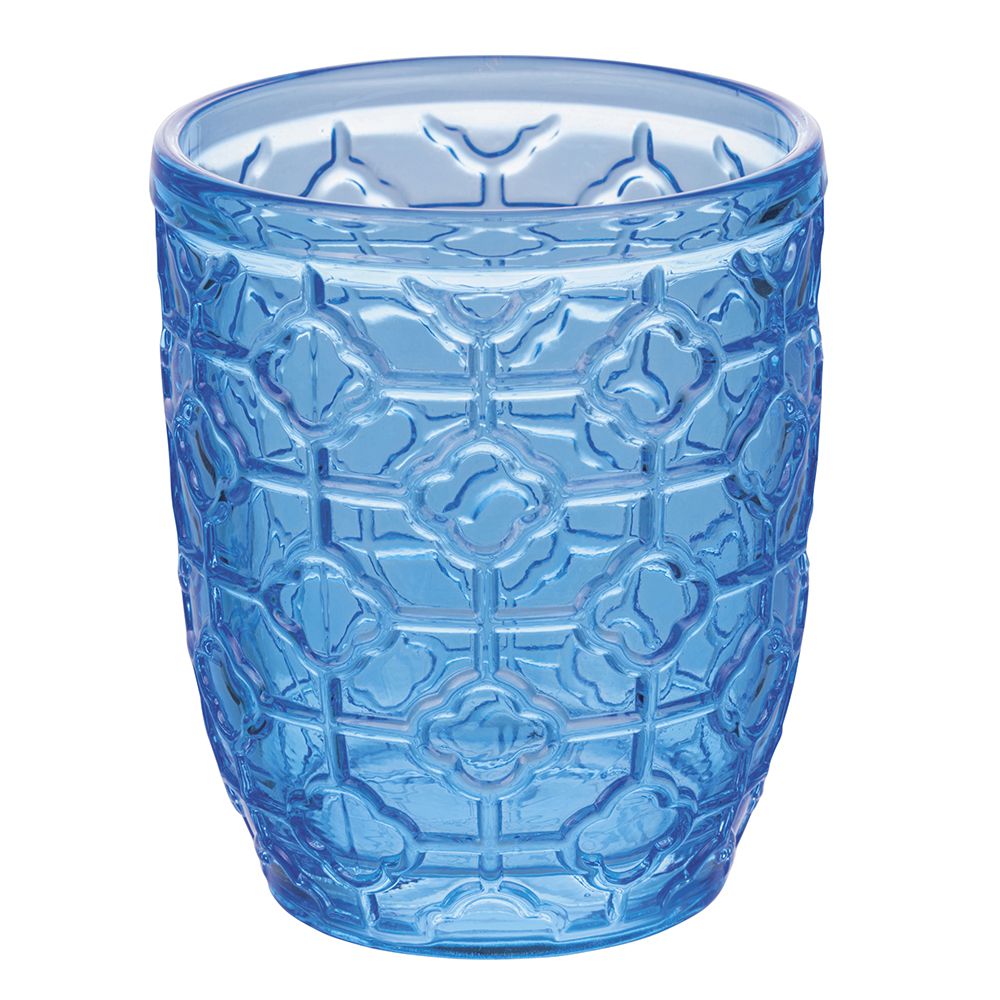 Villa d Este Home Tivoli Set 6 bicchieri acqua 320 ml in vetro colorato Geometrie Ocean