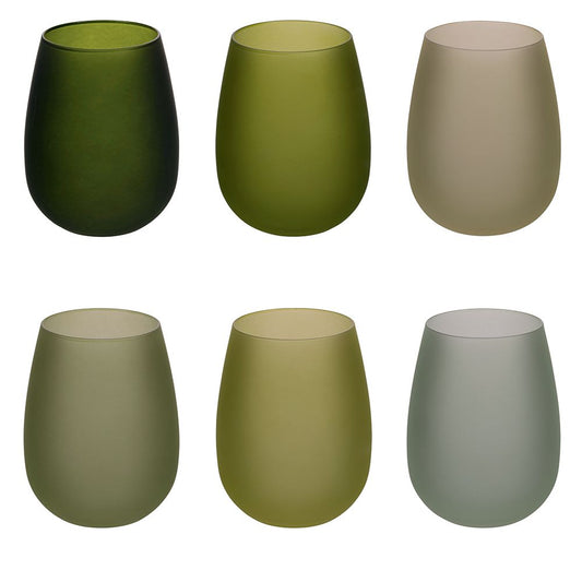 Set 6 bicchieri acqua 600 ml  Happy Hour Greenery Villa d Este Home Tivoli