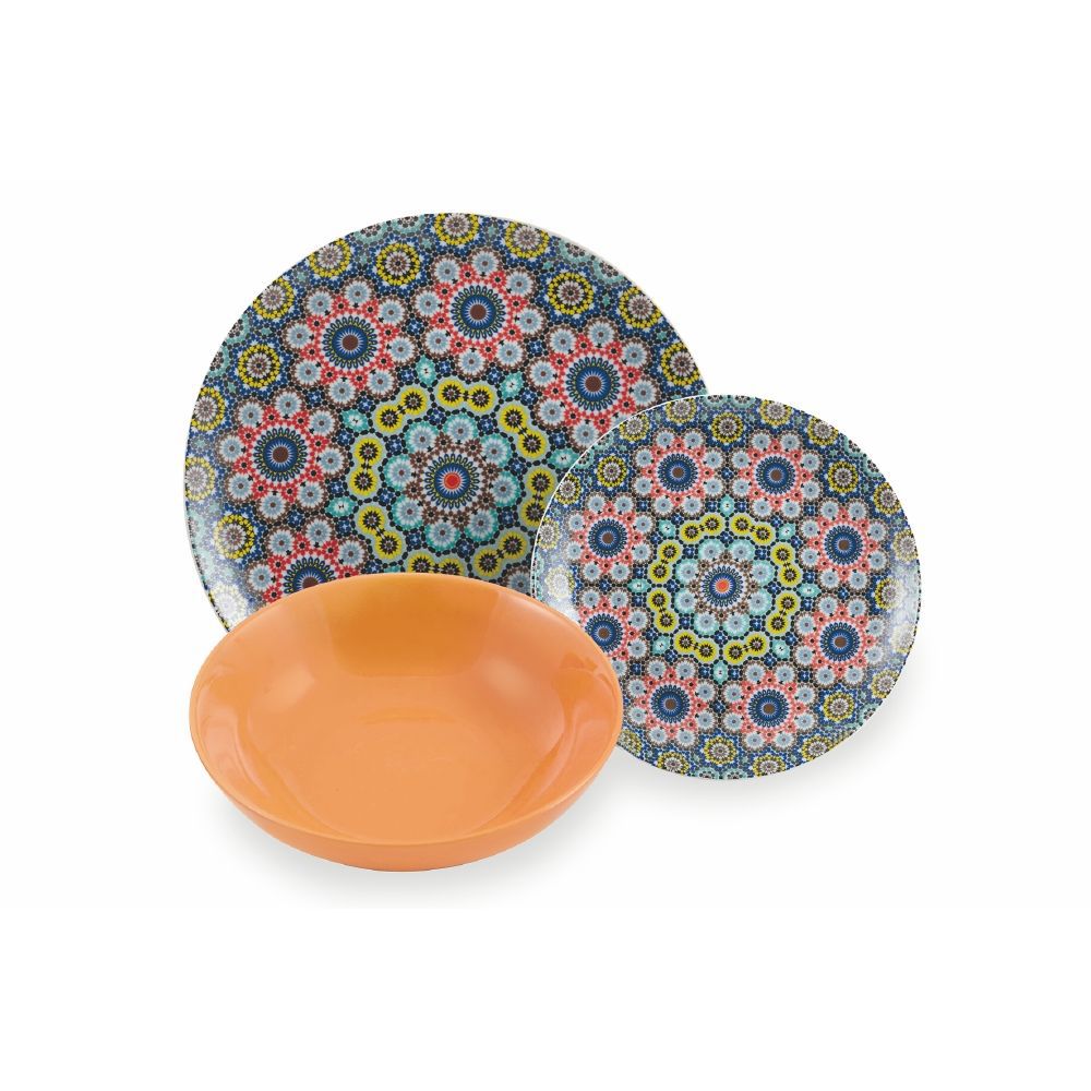 Servizio piatti 18 pezzi in porcellana, Villa d'Este Home Tivoli mod. Marrakech