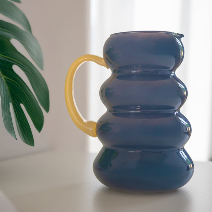 Brocca in vetro. Capacità 1.5L. Colore blu. WD LIFESTYLE